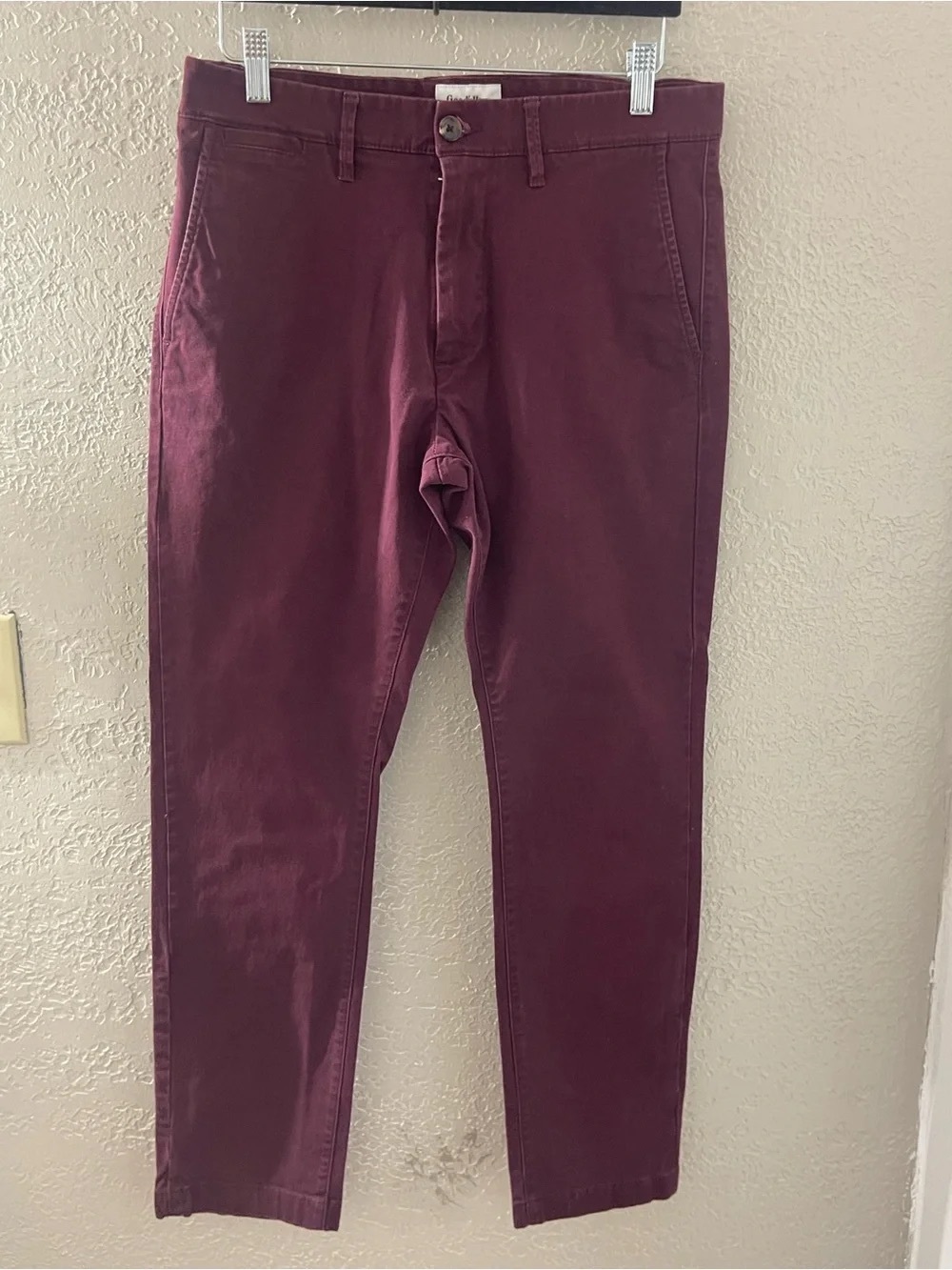 Burgundy 32x34 Goodfellow & Co Maroon Straight-Leg Pants